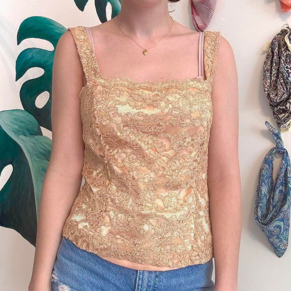 Natori Women's Gold and Yellow Vest